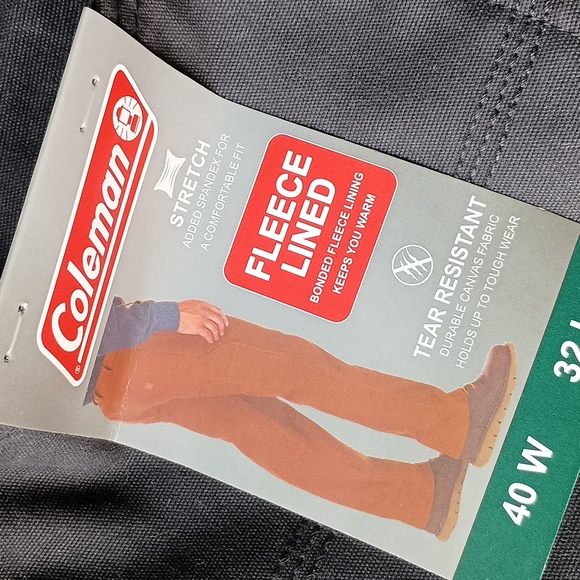 Coleman black fleece lined pants size 40w 32L - Picture 2 of 9